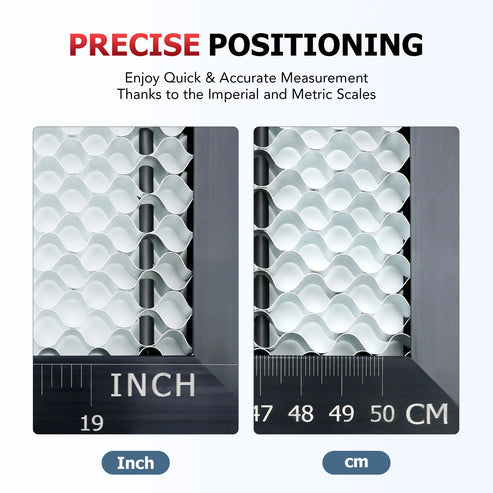 Table en nid d'abeille en aluminium pour machines de gravure laser ( sans protection contre la combustion)