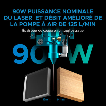 90W Graveur et découpeur laser CO2 avec 600x900mm Zone de Travail, Autofocus | Pronto-40