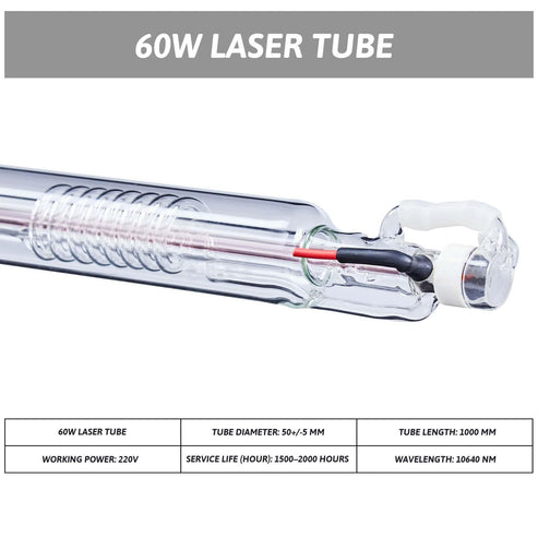 60W CO2 Laser Tube Graveur metal laser et decoupe laser