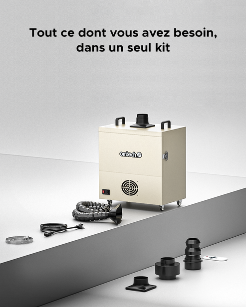 Extracteur de fumée 300W avec filtre 4 couches pour découpeuse laser | LSP-300