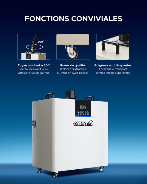 Extracteur de fumée 300W avec filtre 4 couches pour découpeuse laser | LSP-300