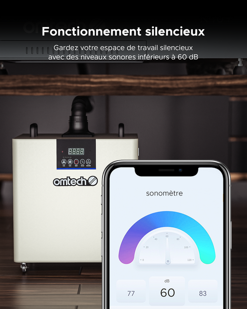 Extracteur de fumée 300W avec filtre 4 couches pour découpeuse laser | LSP-300