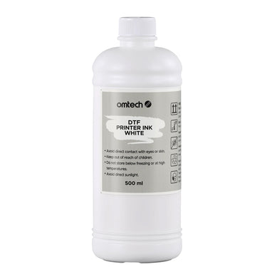 Encre blanche OMTech DTF, recharge de 500 ml d'encre pigmentaire pour impression sur film de transfert thermique