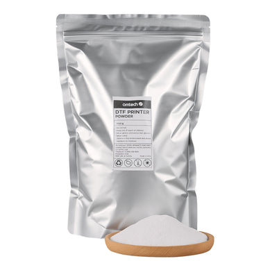 Poudre de transfert blanche OMTech DTF, adhésif thermofusible de 1 000 g pour impression sur film