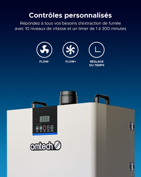 Extracteur de fumée 300W avec filtre 4 couches pour découpeuse laser | LSP-300