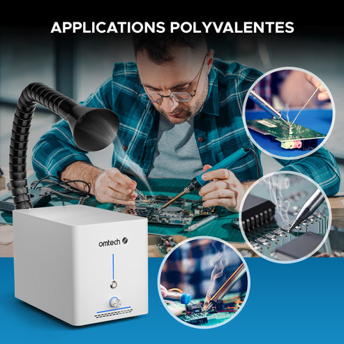 Extracteur de fumée 60W avec filtre 2 couches pour découpeuse laser | LSP-0060