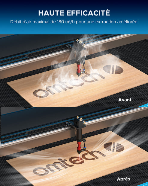 Extracteur de fumée 85W avec filtre 2 couches pour découpeuse laser | LSP-0080